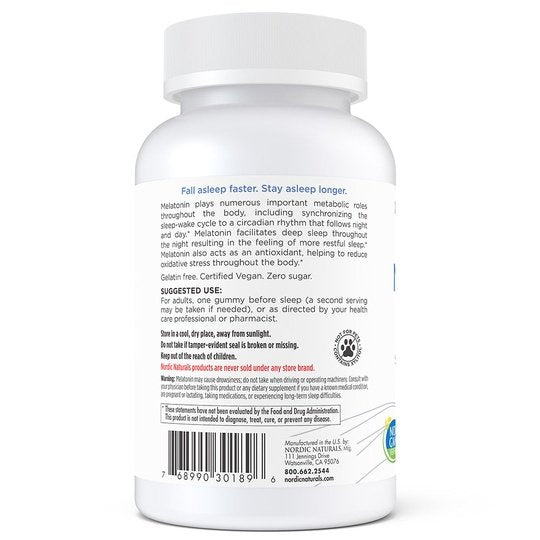 Zero Sugar Melatonin Gummies by Nordic Naturals