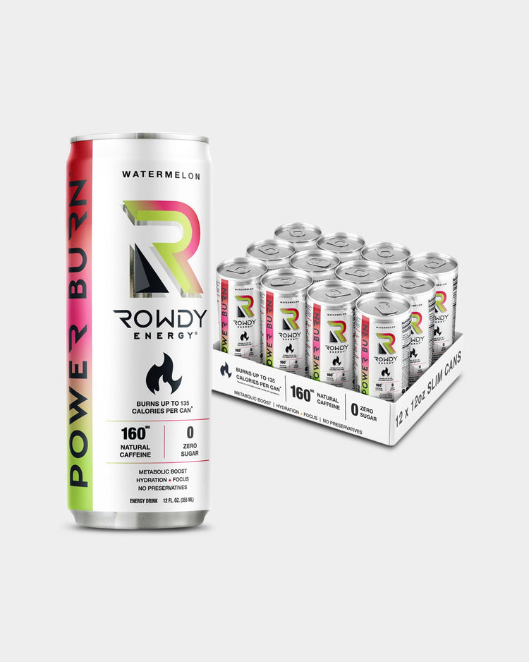 Rowdy Energy Power Burn Energy Drink 12 Pack