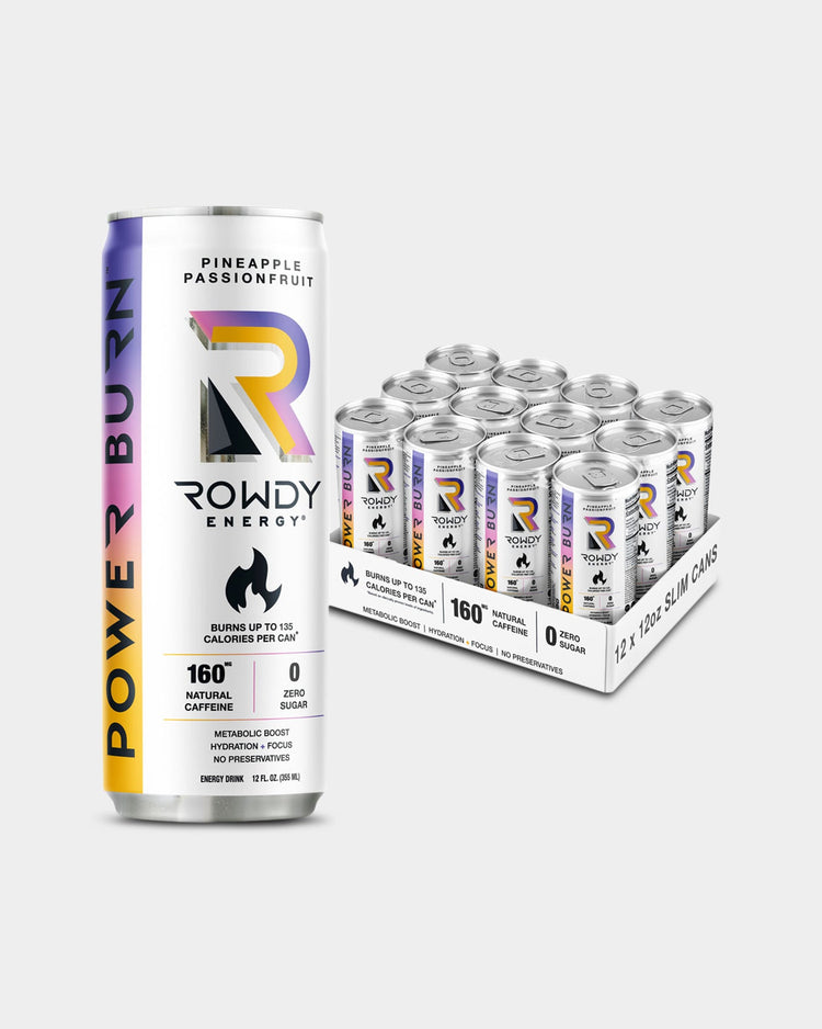 Rowdy Energy Power Burn Energy Drink 12 Pack