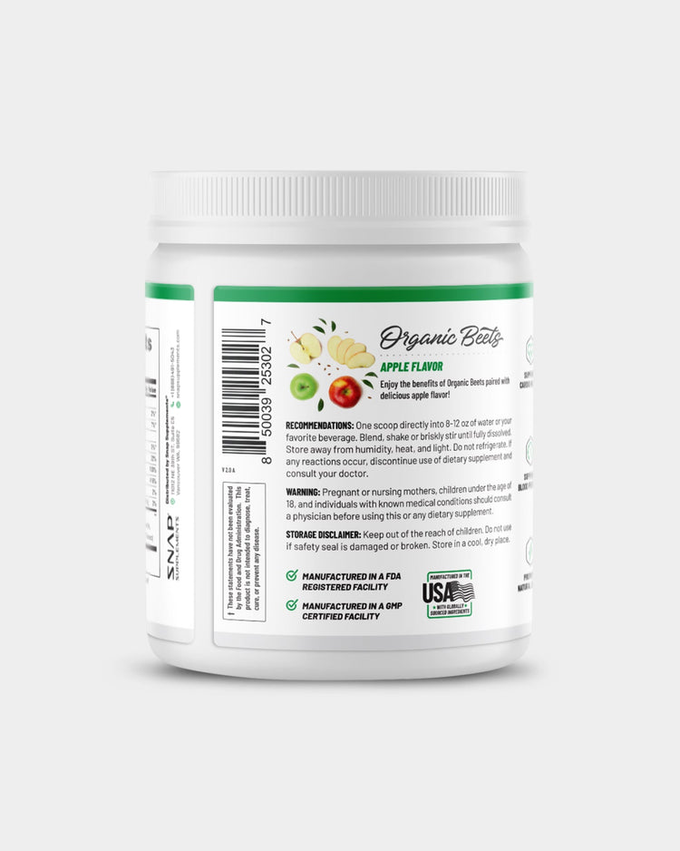 SNAP Supplements Nitric Oxide Organic Beets