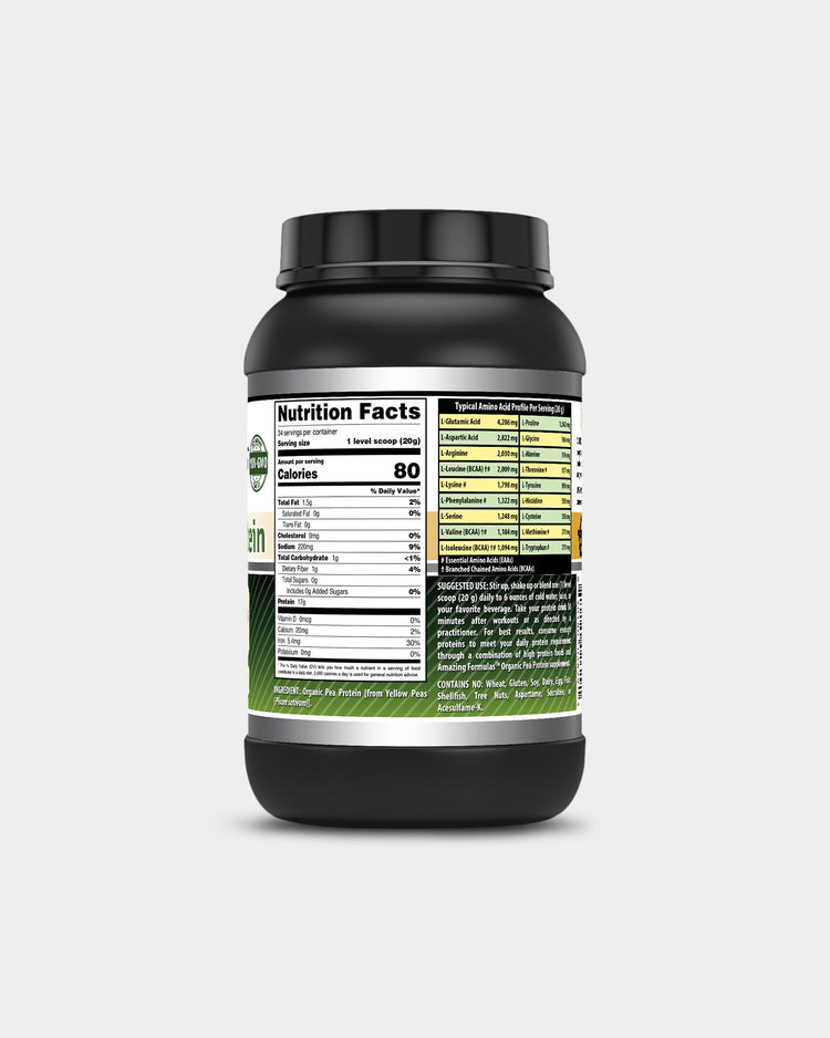 Amazing Nutrition Amazing Formulas Organic Pea Protein Powder