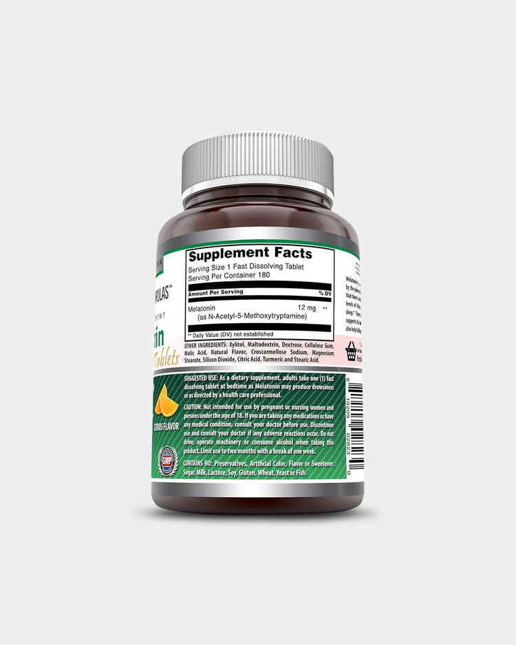 Amazing Nutrition Amazing Formulas Melatonin - Fast Dissolving 12 MG