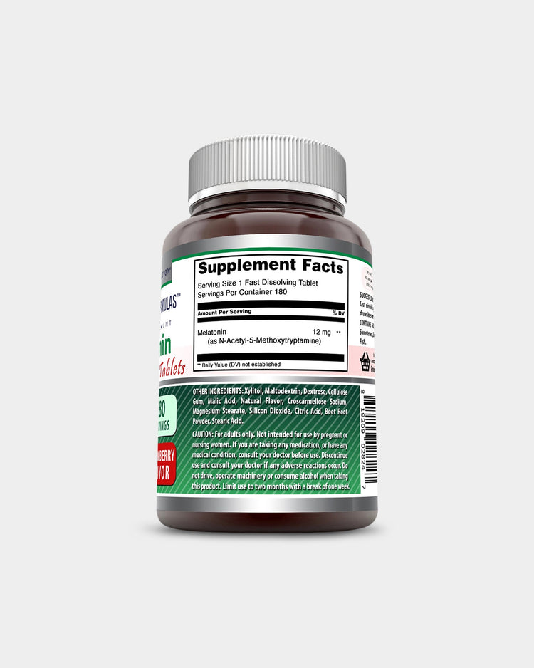 Amazing Nutrition Amazing Formulas Melatonin - Fast Dissolving 12 MG