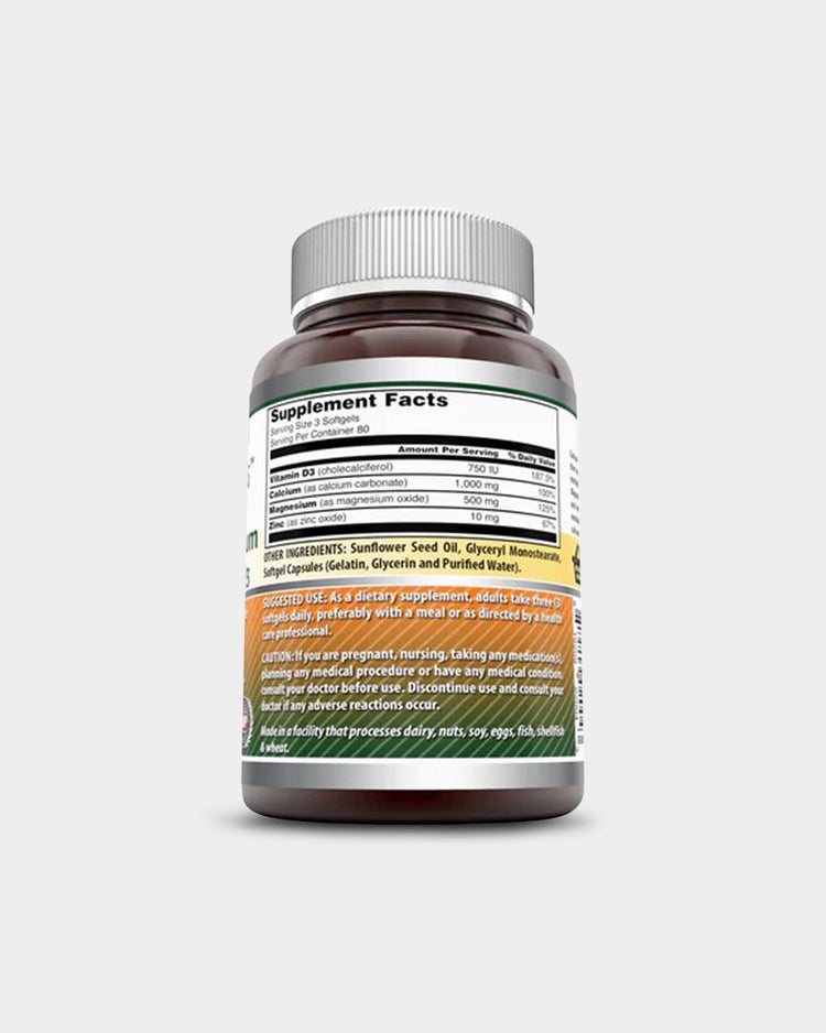 Amazing Nutrition Amazing Formulas Calcium Magnesium Zinc with Vitamin D3