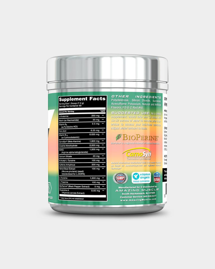 Amazing Muscle Max Boost- Advanced Pre-Workout Formula with Sucralose