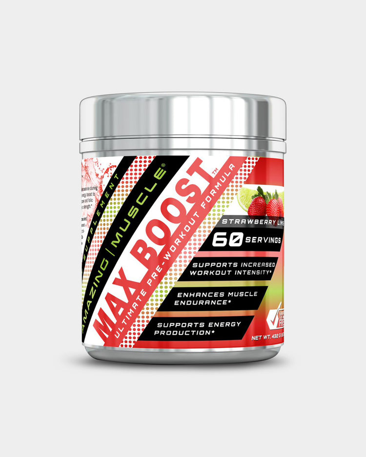 Amazing Muscle Max Boost- Advanced Pre-Workout Formula with Sucralose