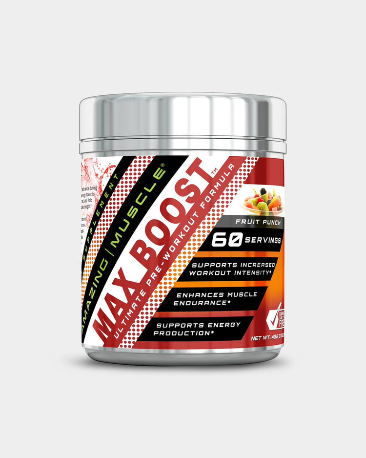 Amazing Muscle Max Boost- Advanced Pre-Workout Formula with Sucralose