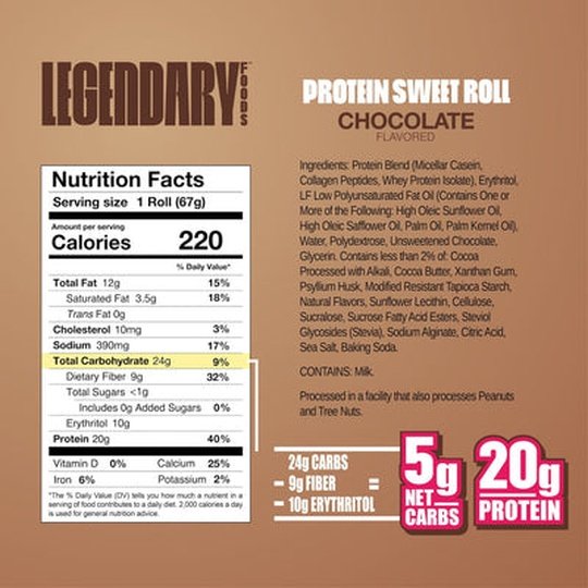 Protein Sweet Roll by Legendary Foods - Variety Pack