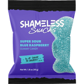 Gummy Candy by Shameless Snacks - Super Sour Blue Raspberry