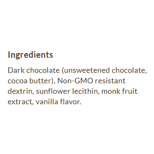 ChocZero Sugar Free Dark Chocolate Baking Chips 20 oz