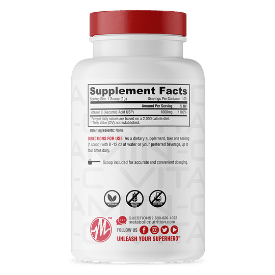 Metabolic Nutrition Vitamin C Unflavored