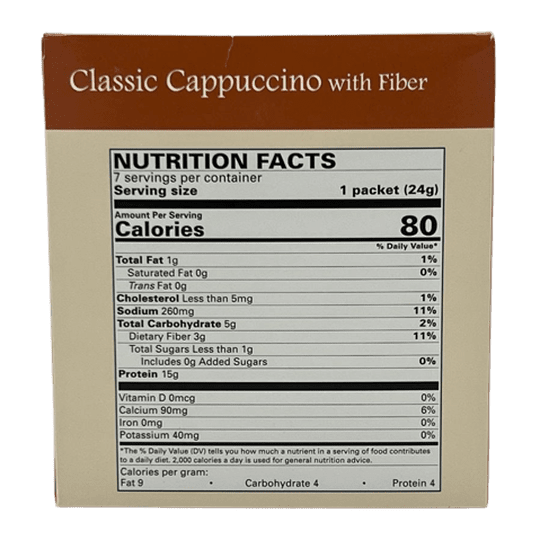 BariatricPal 15g Protein Hot Cappuccino with Fiber (Aspartame Free)