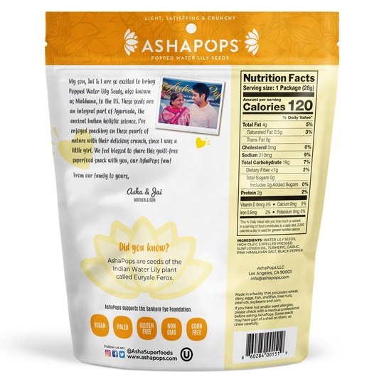 Popped Water Lily Seeds by AshaPops - Variety Pack