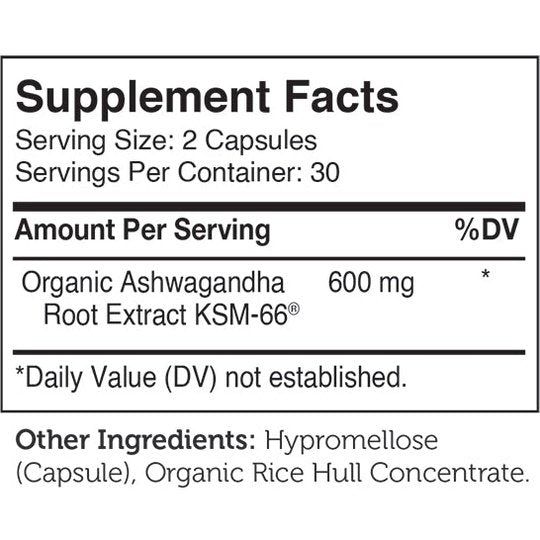 Ashwagandha 600mg Kosher Capsules by Zahler