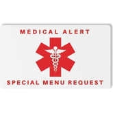 Bariatric Patient Restaurant Special Menu Request Card 2.0