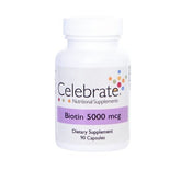 Celebrate Vitamins Biotin 5,000 mcg Capsules - 90 Count