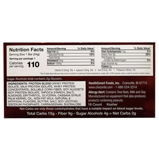 Healthsmart ChocoRite Chocolate Coated Protein 40g Snack Bars