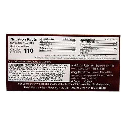 Healthsmart ChocoRite Chocolate Coated Protein 40g Snack Bars