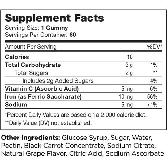 Chapter Six Kosher Iron Gummies for Adults by Zahler