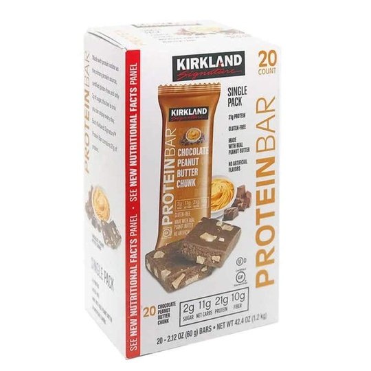 Kirkland Signature Protein Bars - Chocolate Peanut Butter Chunk (CLEARANCE: Best by November 13, 2023)