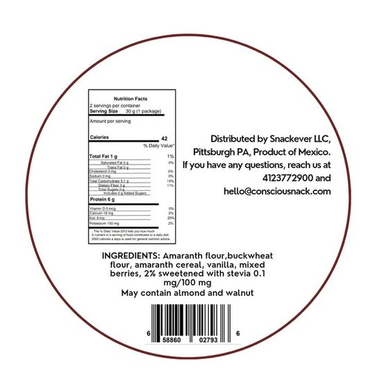 ConsciouSnack Obleas Amaranth Wafers by Snackever