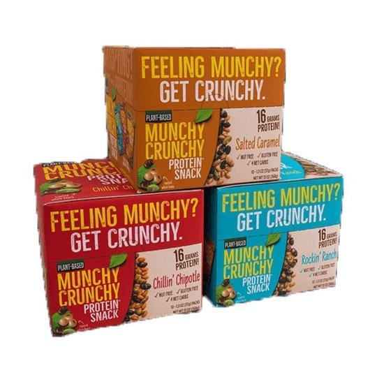 Munchy Crunchy Protein Snack - 3-Flavor Variety Pack