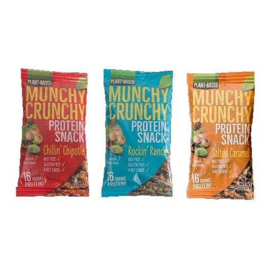 Munchy Crunchy Protein Snack - 3-Flavor Variety Pack