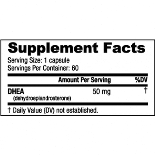 Nutrabio DHEA 50mg (60 Caps)