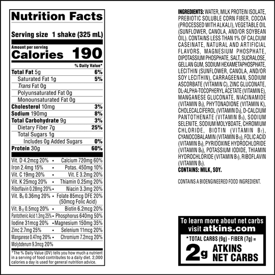 Atkins Nutritionals Plus Protein & Fiber Ready-to-Drink Shakes