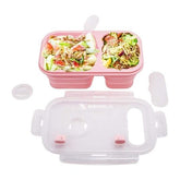 Portion Control Bento Lunch Box, Storage Container & Plate by BariatricPal - Collapsible, Leak-Proof & Available in 2 Colors!
