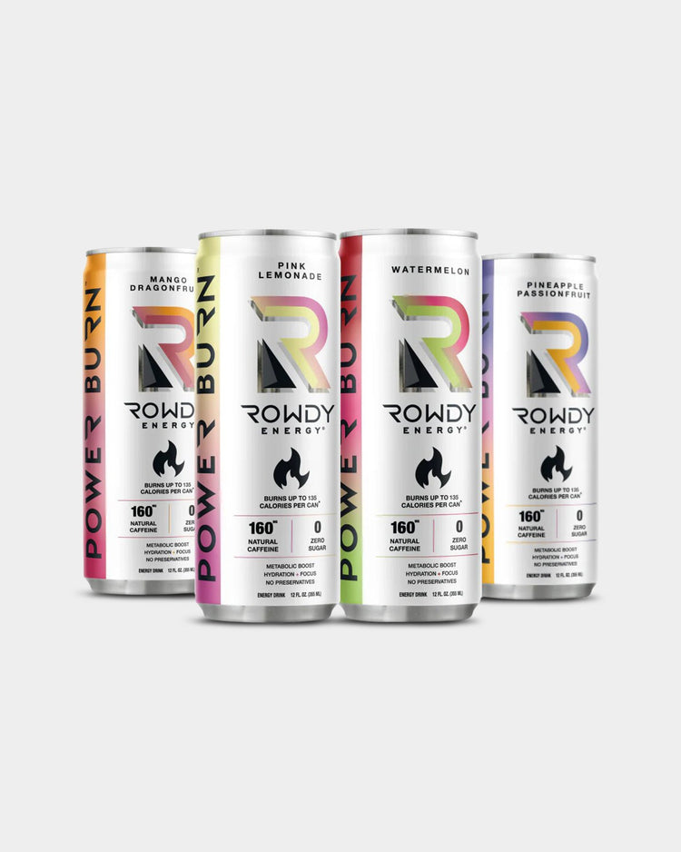 Rowdy Energy Power Burn Energy Drink 12 Pack