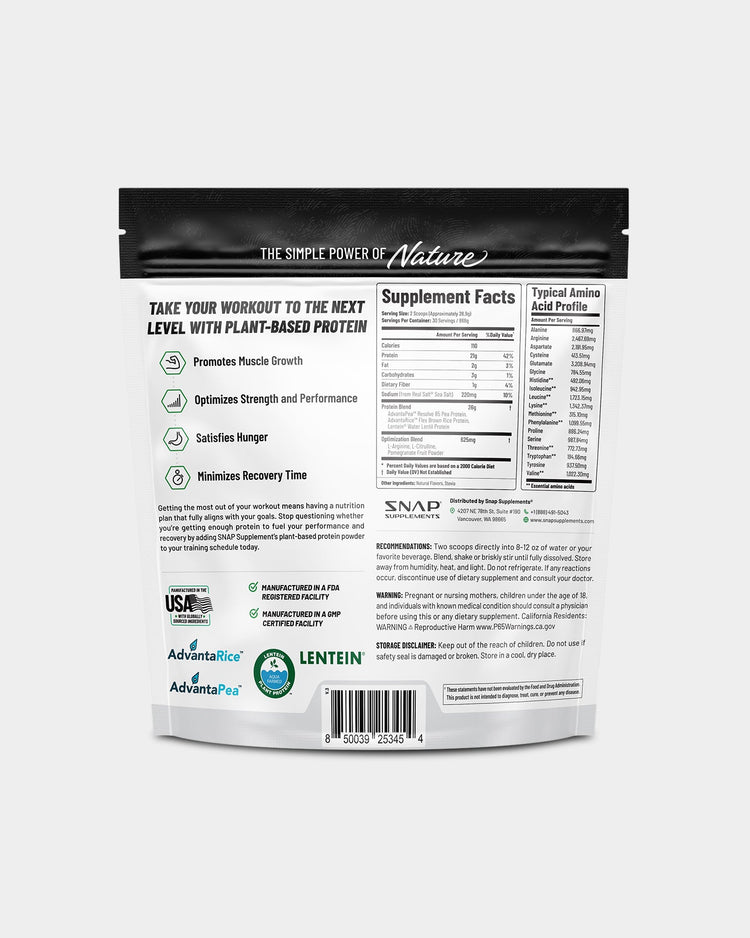 SNAP Supplements Vegan Protein