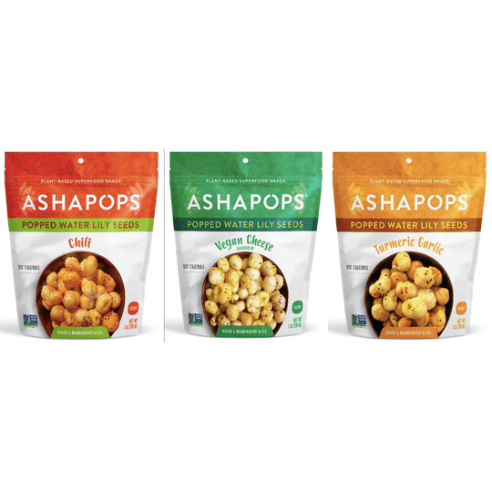 Popped Water Lily Seeds by AshaPops - Variety Pack