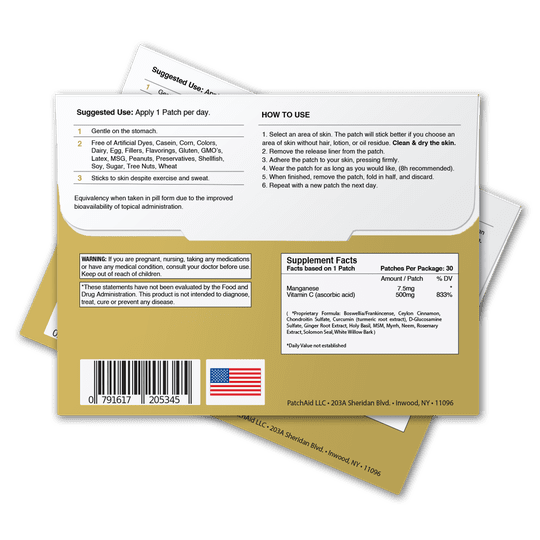 Glucosamine and Chondroitin Topical Plus Vitamin Patch by PatchAid