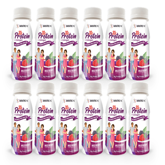 BariatricPal 30g Whey Protein & Collagen Power Pro Shots - Wild Berry