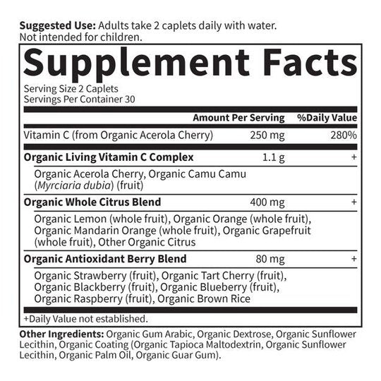 Garden of Life Living Vitamin C 60 veg caplets