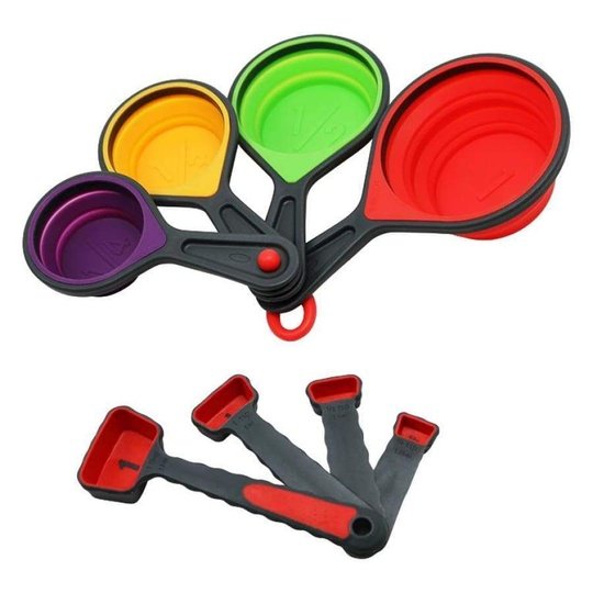 8 Piece Collapsible Measuring Cups and Spoons Set by BariatricPal