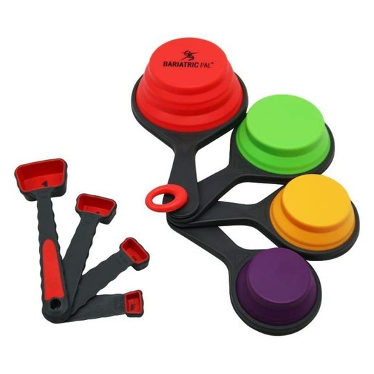 8 Piece Collapsible Measuring Cups and Spoons Set by BariatricPal
