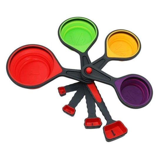 8 Piece Collapsible Measuring Cups and Spoons Set by BariatricPal