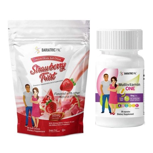 Gastric Band Complete Bariatric Vitamin Pack by BariatricPal - Capsules & Chews
