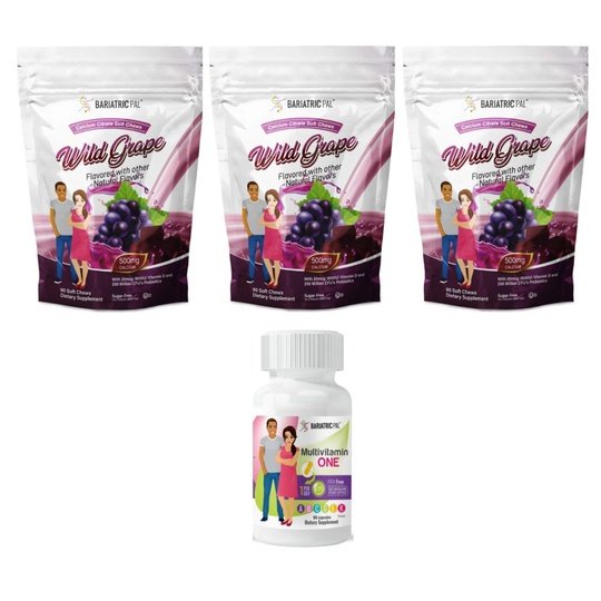 Gastric Band Complete Bariatric Vitamin Pack by BariatricPal - Capsules & Chews