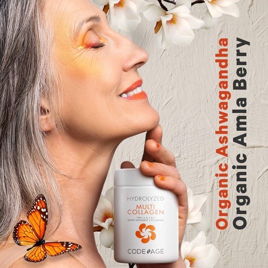 Multi Collagen Peptides Capsules Hydrolyzed Collagen Protein with Bone Broth & Vitamin C by Codeage