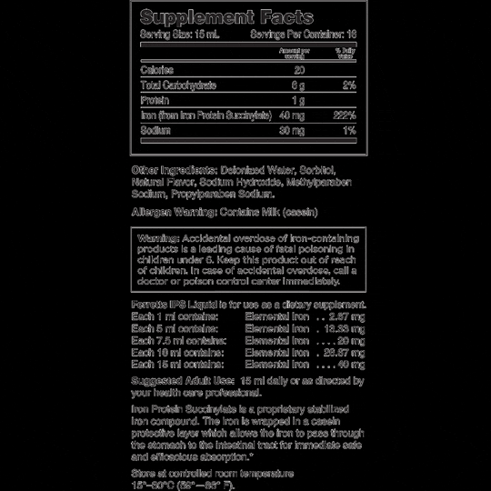 Ferretts IPS Iron (40mg) Supplement - Liquid (8oz)
