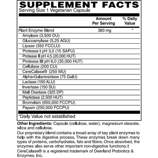 Ultra Veggie Enzymes Capsule by BariatricPal - Promotes Healthy Digestion!