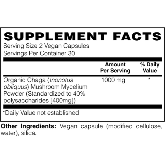 Chaga Mushroom Capsule by Netrition - Nature's Immunity Boost in a Capsule