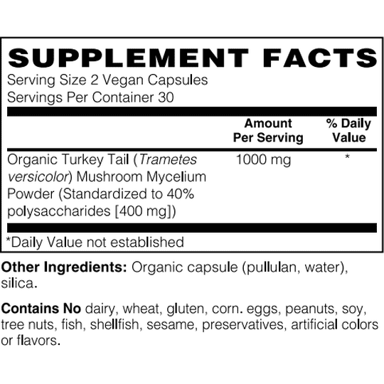 Organic Turkey Tail Mushroom Capsule by Netrition - Unearth Immunity, Naturally