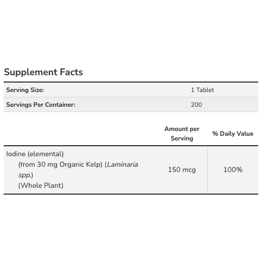 NOW Kelp 150 mcg 200 Tablets