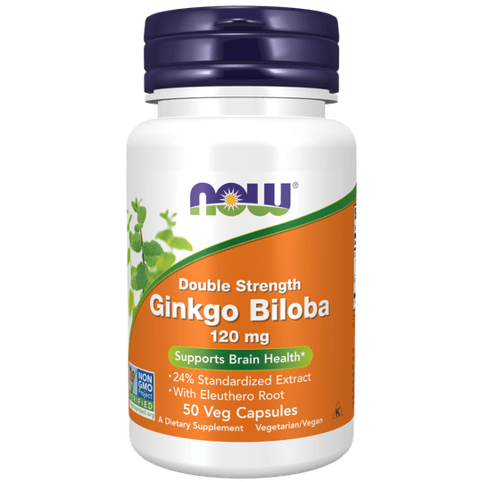 Now Ginkgo Biloba Double Strength 120mg