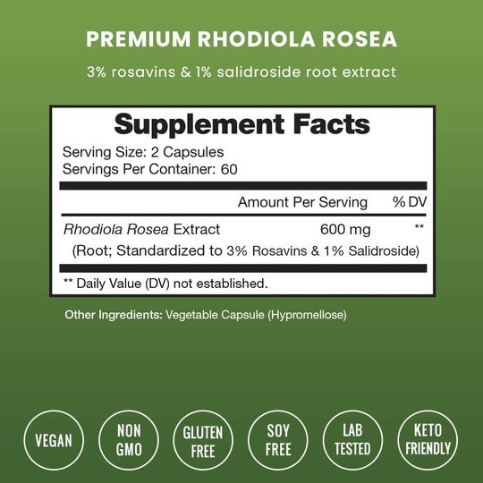 Rhodiola Rosea Capsules by NutraChamps