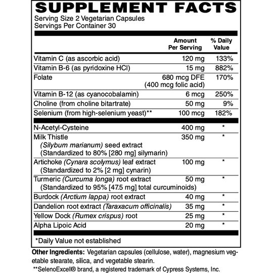 Ultra Liver Support & Detox Vcaps 60's by Netrition